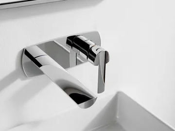 TANGO - Wall-mounted steel washbasin mixer by ZAZZERI - view 2