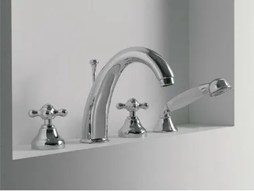 800 - 4 hole bathtub set with hand shower by ZAZZERI - view 2