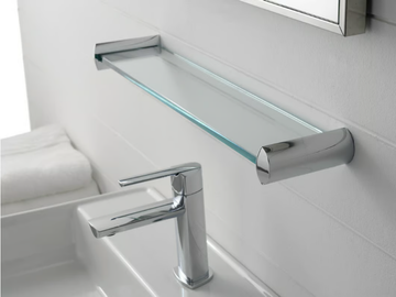 TANGO - Glass bathroom wall shelf by ZAZZERI - view 2
