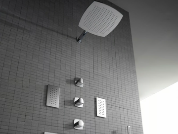 TANGO - 4 hole shower tap with overhead shower by ZAZZERI - view 2