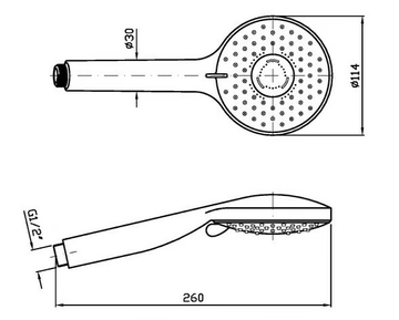 Savoir - 3-spray ABS handshower with anti-lime system by ZUCCHETTI - view 3