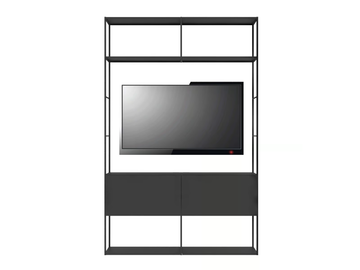 EASY IRONY TV - Metal bookcase with TV stand by Zeus - view 3