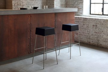 MANHATTAN - High leather stool by Zeus - view 3