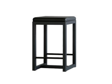 BIG BROTHER - Upholstered leather stool by Zeus - view 2