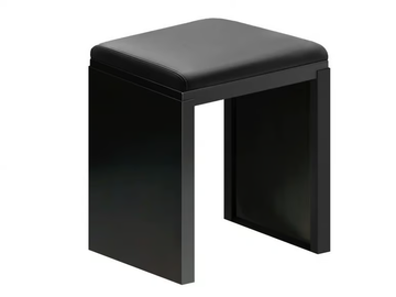 IRONY PAD STOOL - Upholstered leather stool by Zeus - view 2