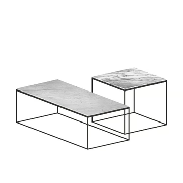 SLIM MARBLE - Rectangular Carrara marble coffee table by Zeus - view 3