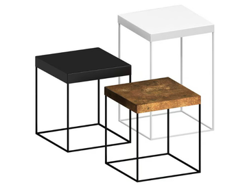 SLIM UP - Square painted metal coffee table by Zeus - view 2