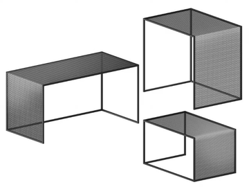TRISTANO - Rectangular expanded mesh coffee table by Zeus - view 2