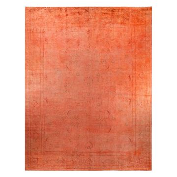 Orange Overdyed Wool Rug by Abchome