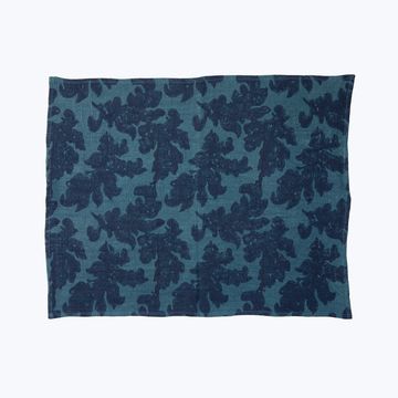 Teal Bold Floral Linen Placemat by Abchome