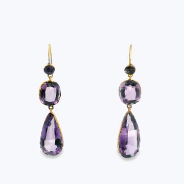 Victorian Amethyst Drop Earrings by Abchome