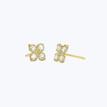 Floral Studs, Diamond by Abchome