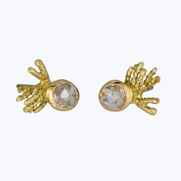 Large Rose Cut Diamond Comet Studs by Abchome