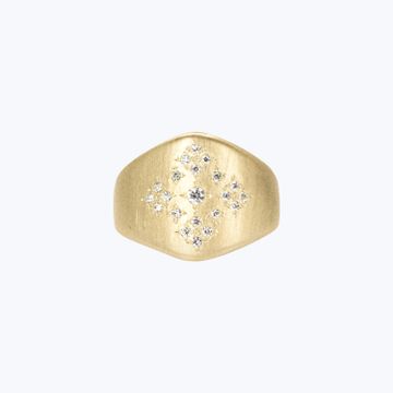Moon and Stars Shield Ring by Abchome