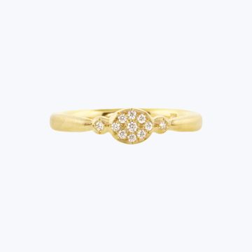 Oval Floret Ring Diamonds by Abchome