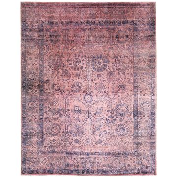 Pink Alchemy Traditional Silk Rug - 9'9" x 12'7" by Abchome