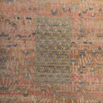 Orange Transitional Silk Rug by Abchome - view 3