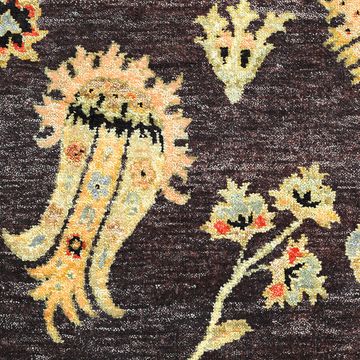 Black Transitional Wool Rug by Abchome - view 3