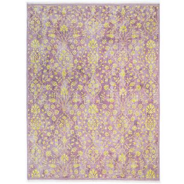 Purple Transitional Wool Rug by Abchome - view 2