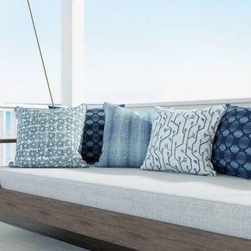 Craftsman Indoor/Outdoor Lumbar Pillow, Navy by Abchome - view 3