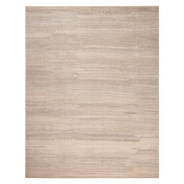 Natural Zameen Modern Wool Rug by Abchome - view 2
