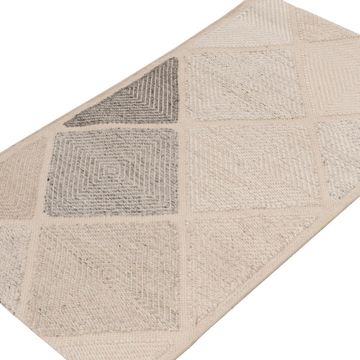 White Swedish Flatweave Wool Rug by Abchome - view 3