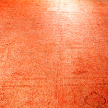 Orange Overdyed Wool Rug by Abchome - view 3