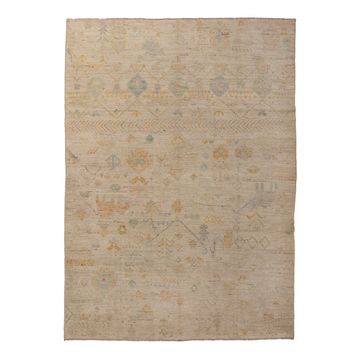 Beige Zameen Transitional Wool Rug by Abchome - view 2