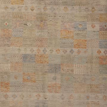 Multicolored Wool Rug by Abchome - view 3