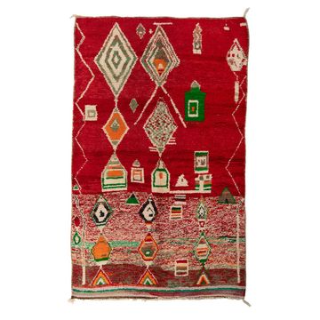 Multicolored Moroccan Berber Wool Rug by Abchome - view 2