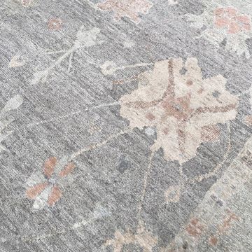 Light Grey Traditional Oushak Silk Rug by Abchome - view 3
