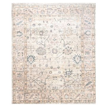 Beige Traditional Oushak Silk Rug by Abchome - view 2