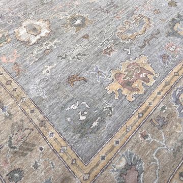 Blue Traditional Oushak Silk Rug by Abchome - view 3