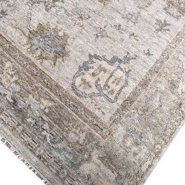Grey Traditional Oushak Silk Rug by Abchome - view 3