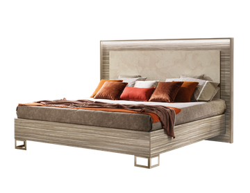 Luce Light Queen/king size wooden bed by ADORA