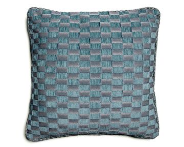 CUSHION DAMIER PORCELAIN BLUE 45×45 P by Aldeco