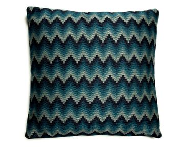 CUSHION BLOSSOM WAVY BLUE 50×50 by Aldeco