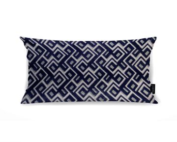 CUSHION ANNI JACQUARD VELVET NAVY BLUE LINEN 60×35 by Aldeco