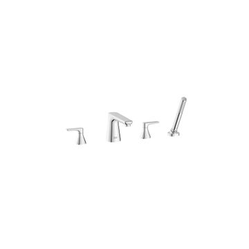 Aspirations 4-Hole 2-Handle Deck Mount Roman Tub Faucet With Lever Handles and Personal Shower by American Standard