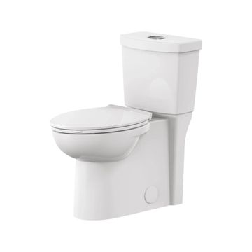 Clean 1.1 GPF/4.1 LPF 1.6 GPF/6.0 LPF Dual Flush Chair Height Elongated-Front 12-in. Rough-In Toilet with Seat by American Standard