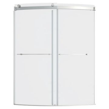 Elevate Frameless 60x72-inch Top-Roller Curved Sliding Shower Door by American Standard