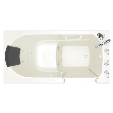 Gelcoat Premium Series 60x30 Inch Walk-In Bathtub with Dual Air Massage and Jet Massage System - Right Hand Door and Drain by American Standard