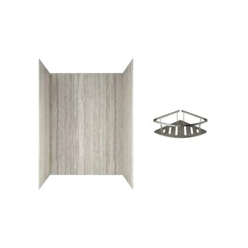 Passage Corner Shower Shelf 9" x 9" x 3.5" in Brushed Metal finish by American Standard