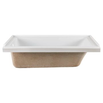 Studio 60 x 32-Inch Integral Apron Fold Over Edge With Right-Hand Outlet by American Standard