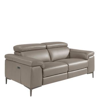 Sofa 2 seater upholstered in leather with mecanismo reclining by Angel Cerdá