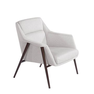 Armchair upholstered in fabric and legs steel brown by Angel Cerdá