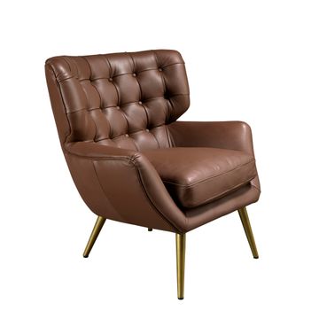 Armchair chesterfield leather brown oscuro by Angel Cerdá