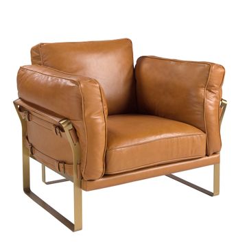 Armchair leather camel by Angel Cerdá