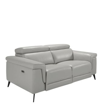 Sofa 2 seater upholstered leather with mecanismos reclining by Angel Cerdá