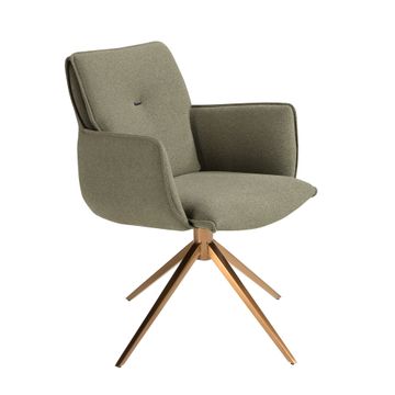 Chair swivel fabric green oliva by Angel Cerdá